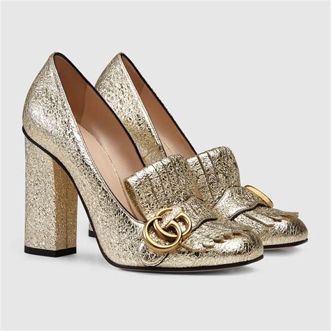 gucci metallic shoe|Gucci black shoes women.